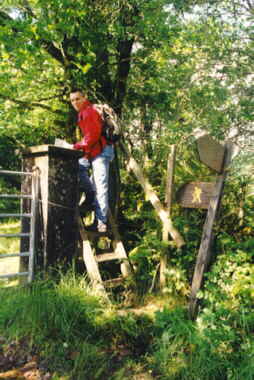 A stile to cross a fence