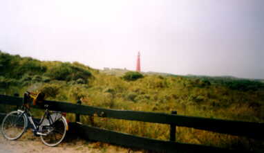 New lighthouse and bicycle