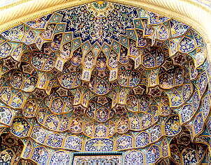 The gate of the Shah Cheragh has beautiful tilework